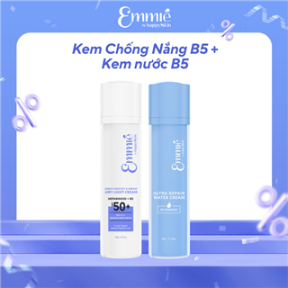Combo Kem Chống Nắng Phục Hồi + Kem Nước B5 Lợi Khuẩn Emmié by HappySkin