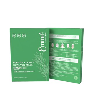 Mặt Nạ Dưỡng Ẩm Làm Dịu Da Tràm Trà Blemish Clarity Dual Veil Mask Emmié - Hộp 5 Miếng