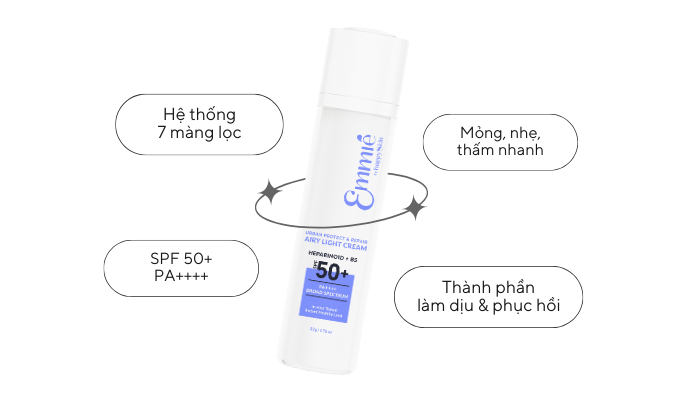 Kem Chống Nắng Emmié by Happy Skin Urban Protect & Repair Airy Light Cream
