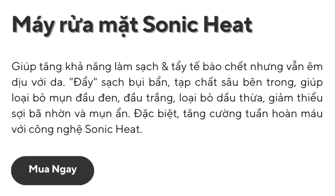 Công dụng của Máy Rửa Mặt Emmié Premium Facial Cleansing Brush Sonic Heat