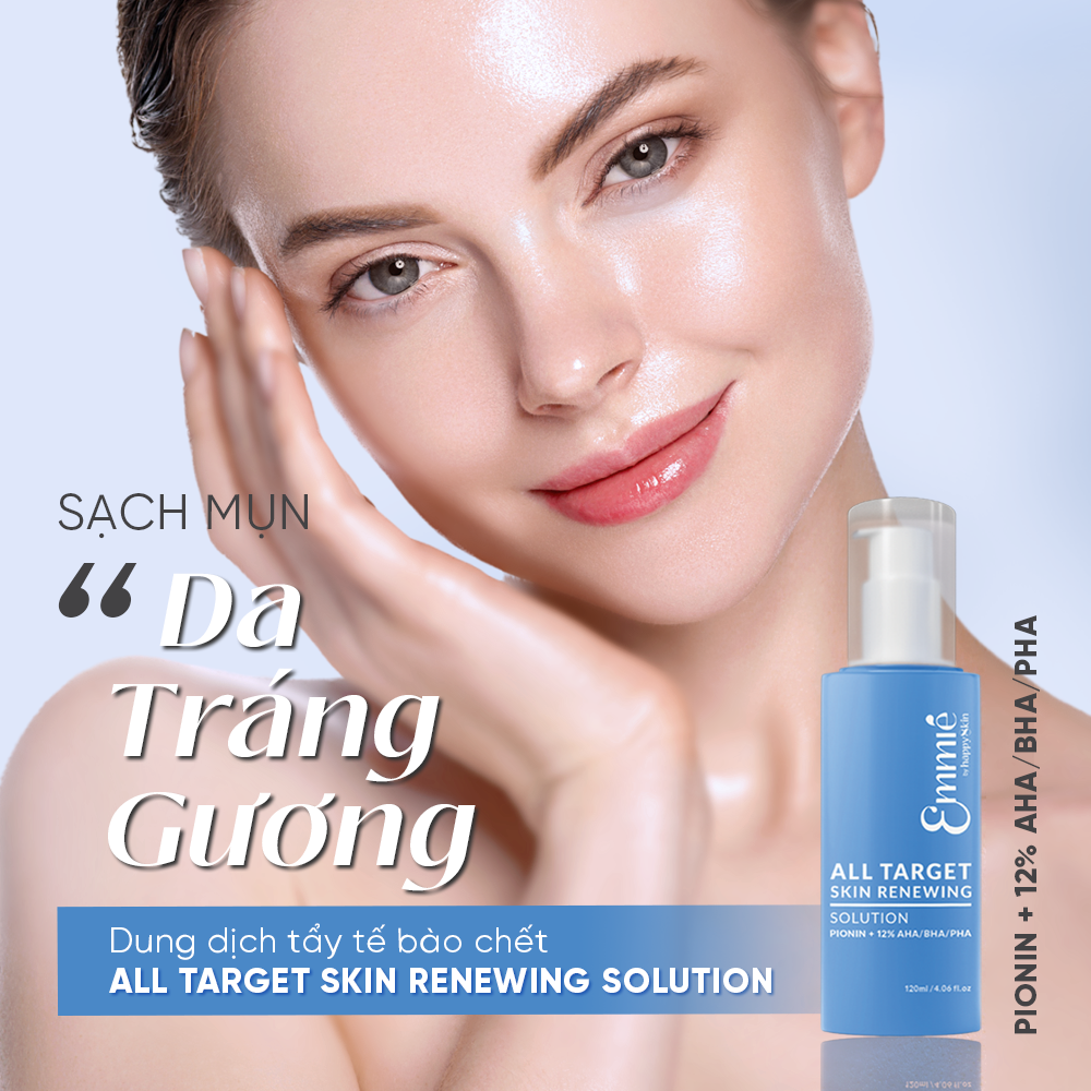 Emmié All Target Skin Renewing Solution Pionin + 12% AHA/BHA/PHA giúp sạch mụn, da trắng gương