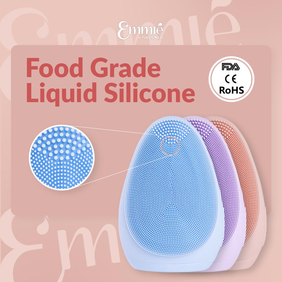 Máy rửa mặt Emmié Premium Facial Cleansing Brush được sản xuất bằng Food Grade Liquid Silicone