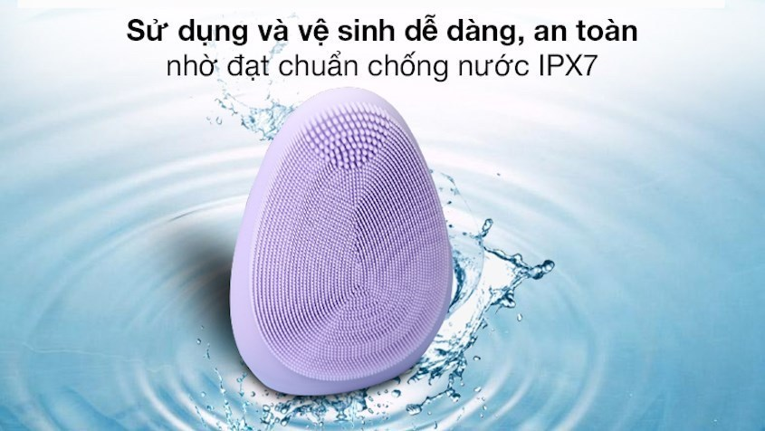 Máy rửa mặt Emmié Premium Facial Cleansing Brush đạt chuẩn kháng nước IPX7